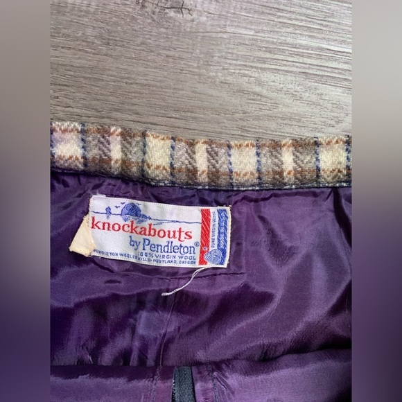 VTG Pendleton Knockabouts Plaid Skirt Pleated Skirt Multi Color Layered Size M L - Picture 6 of 11